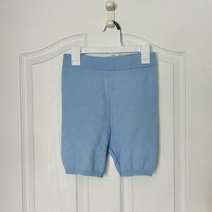 Blue Knit Shorts